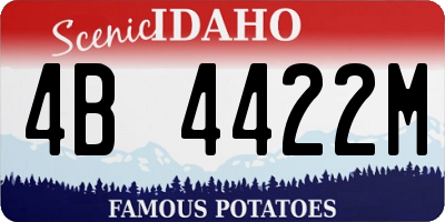ID license plate 4B4422M