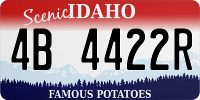 ID license plate 4B4422R