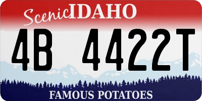 ID license plate 4B4422T