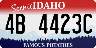 ID license plate 4B4423C