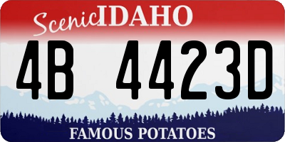 ID license plate 4B4423D