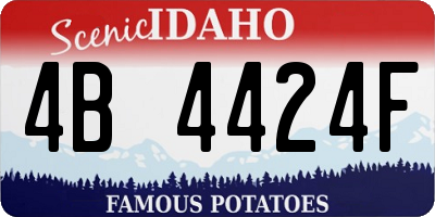 ID license plate 4B4424F