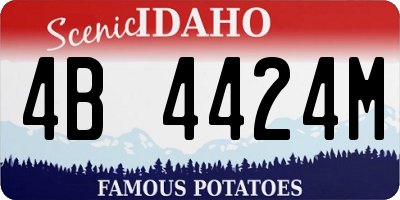 ID license plate 4B4424M