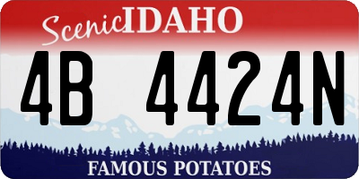 ID license plate 4B4424N