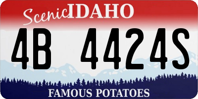 ID license plate 4B4424S