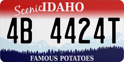 ID license plate 4B4424T