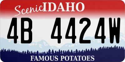 ID license plate 4B4424W
