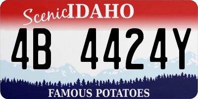 ID license plate 4B4424Y