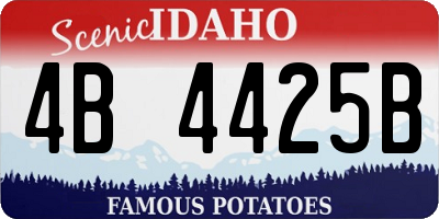 ID license plate 4B4425B