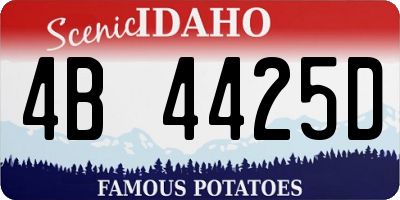 ID license plate 4B4425D