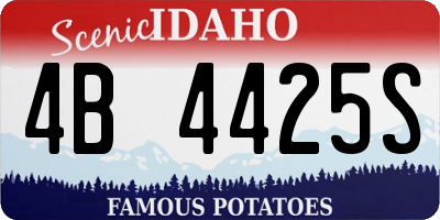 ID license plate 4B4425S
