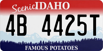 ID license plate 4B4425T