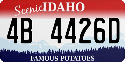 ID license plate 4B4426D