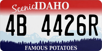 ID license plate 4B4426R