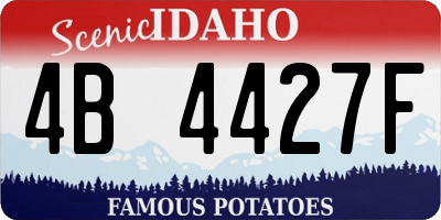 ID license plate 4B4427F