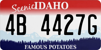 ID license plate 4B4427G