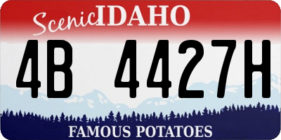 ID license plate 4B4427H