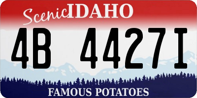ID license plate 4B4427I