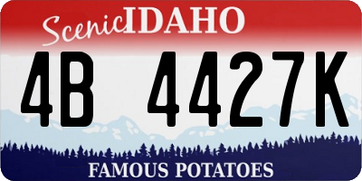 ID license plate 4B4427K