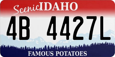ID license plate 4B4427L