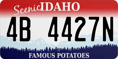 ID license plate 4B4427N