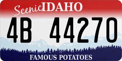 ID license plate 4B4427O