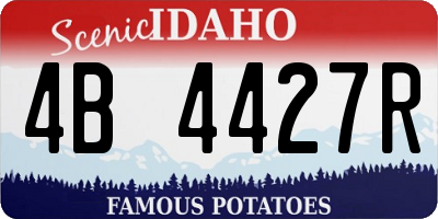ID license plate 4B4427R