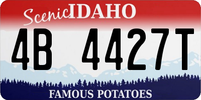 ID license plate 4B4427T