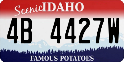 ID license plate 4B4427W