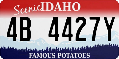 ID license plate 4B4427Y
