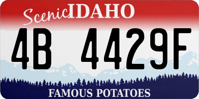 ID license plate 4B4429F