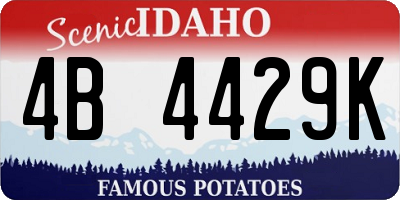 ID license plate 4B4429K