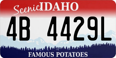 ID license plate 4B4429L