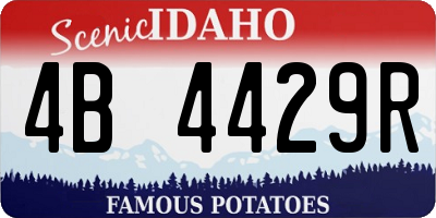 ID license plate 4B4429R