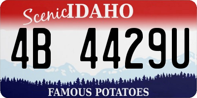 ID license plate 4B4429U
