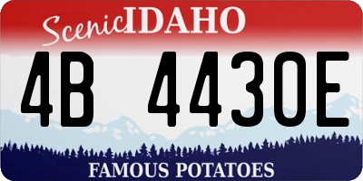 ID license plate 4B4430E