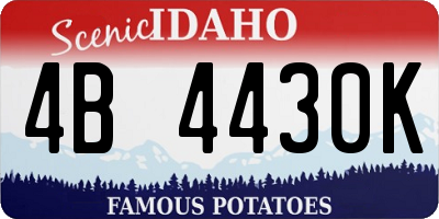 ID license plate 4B4430K