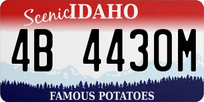 ID license plate 4B4430M