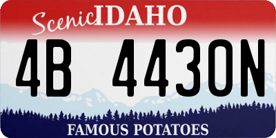 ID license plate 4B4430N