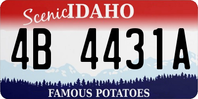 ID license plate 4B4431A