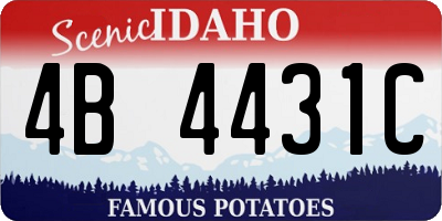 ID license plate 4B4431C