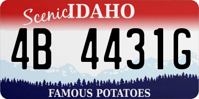 ID license plate 4B4431G