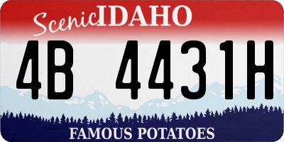 ID license plate 4B4431H