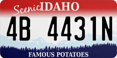 ID license plate 4B4431N
