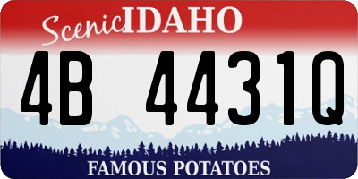 ID license plate 4B4431Q