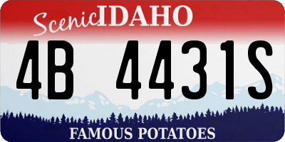 ID license plate 4B4431S
