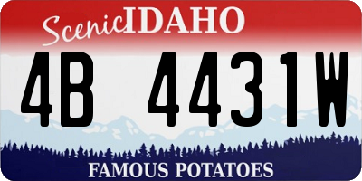 ID license plate 4B4431W