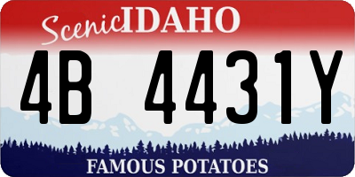 ID license plate 4B4431Y