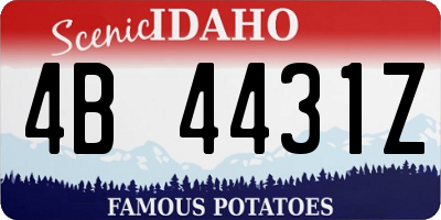 ID license plate 4B4431Z