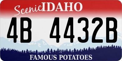 ID license plate 4B4432B